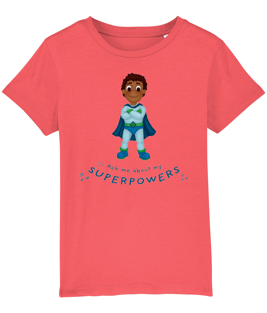 Kids Organic Super Hero T-Shirt - English