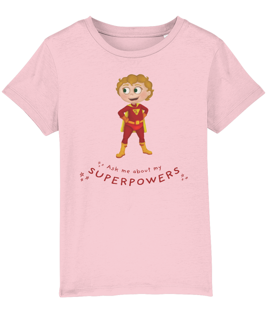 Kids Organic Super Hero T-Shirt - English