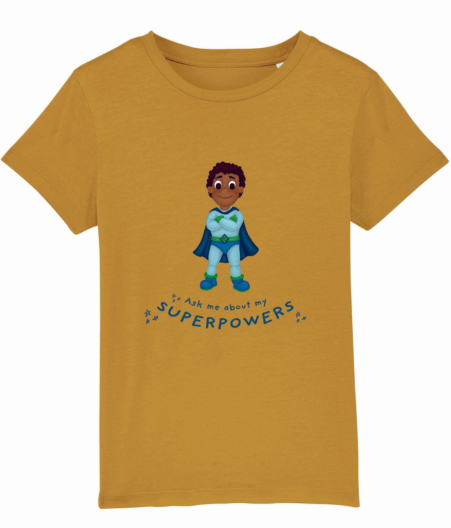 Kids Organic Super Hero T-Shirt - English